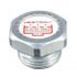 Zinc plated steel screw plug with hexagon head with FILL ideogram
