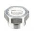 Zinc plated steel screw plug with hexagon head with LEVEL ideogram