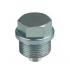 Magnetic drain for high temperature with alnico plug base on DIN 910 made of zinc plated steel