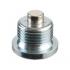 Magnetic screw plug with hexagon socket made of zinc plated steel with neodymium magnet