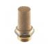 Hex head silencer made of brass with conical sinterized bronze spheres filter